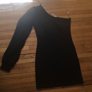 Black one sleeved dress